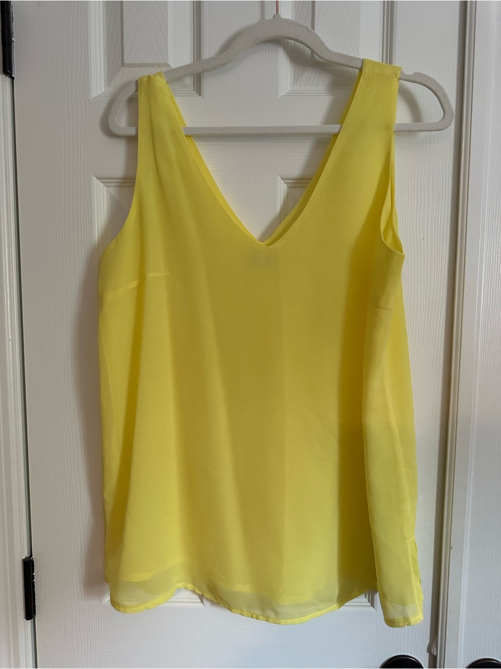 Lightweight Yellow V-Neck Women's Tank Top